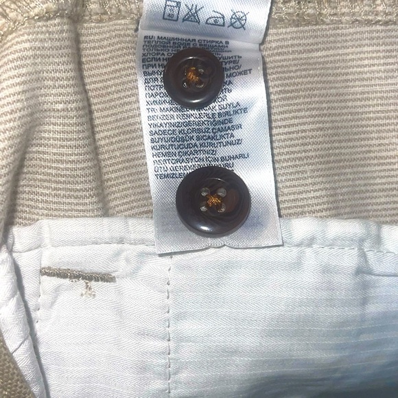 Women’s The North Face Linen Shorts Drawstring and Button Fly Striped Size 8 - Picture 5 of 10